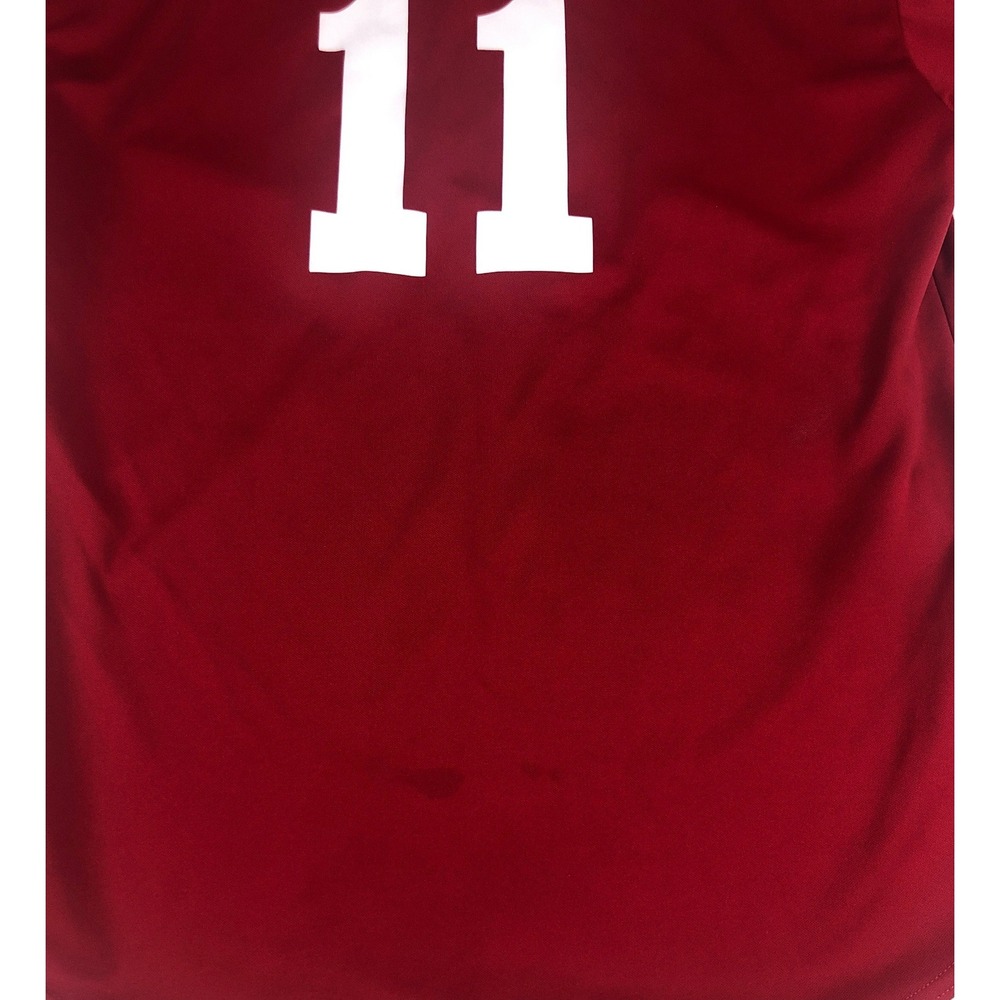 Vintage 90s Mens Majestic California Angels V-Neck Baseball Jersey Red 11 XL USA - Picture 8 of 8